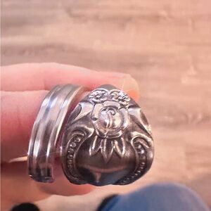 Artisan Silver Floral Ring spoon ring pick your size